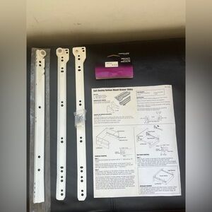 New Prime-Line R 7210 Self-Closing Bottom-Mounted Drawer Slide Kit Steel Track